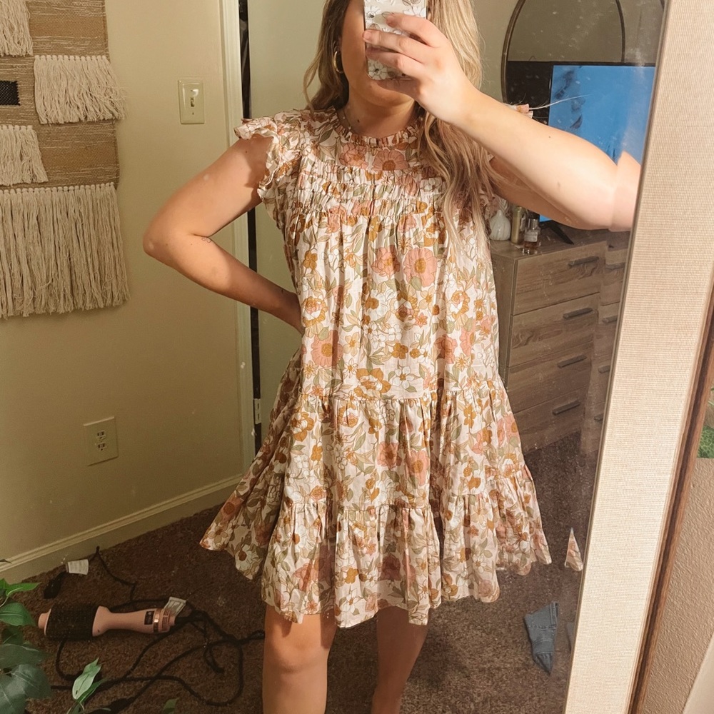 NWT Bohme Ruffle Floral Dress